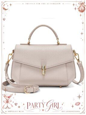 Vegan Leather Top Handle Satchel Crossbody Handbag Structured Purse